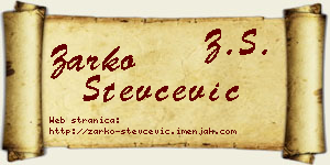 Žarko Stevčević vizit kartica